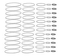 GAROZATION 100Pcs Mixed Size Cassette Recorder Rubber Belts 0.7Mm 1.0Mm Wide Flat Square Replacement for CD Dvd Vcr Tape Machine Drive Repair, Compatible with Cassette Player Accessories