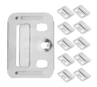 GAROZATION 100pcs Stainless Steel Fluted Wall Panel Clamps with Countersunk Screw Head Design Sturdy Furniture Buckle and Heavy Duty Hanging Hardware for Wood and Bamboo Wall Panels Quick