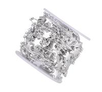 GAROZATION 10m/roll String Beads Chain Decorative String Beads Pendant Silver Abs Plastic Adjustable Length Cuttable Fashion Charming DIY Decoration Christmas Day Bridal Bouquet Accessories