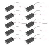 GAROZATION 10pcs 9v 6f22 Battery Holder Case with Toggle and Cover Plastic Battery Box Holder for Black Suitable for LED Light and DIY Projects