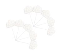 GAROZATION 10pcs Cloud Shaped Cake Toppers for Weddings and Birthdays Party Decorations for Cupcakes Eye Catching Cake Inserts for Unique Celebrations