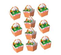GAROZATION 10pcs Easter Candy Box Candy Handle Packaging Bunny Basket Cartoon Package Container Color Baskets Boxes Paper