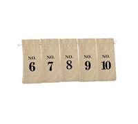 GAROZATION 10pcs European Style Linen Wine Bottle Bags with Vintage Number Design Washable Wedding Wine Packaging Pouch Suitable for Cans for Party and Home Decor