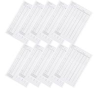 GAROZATION 10pcs Golf Scorecards Lightweight Coated Paper Score Cards with Partition Grid for Accurate Score Recording and Convenient Use on The Golf Course