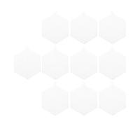 GAROZATION 10pcs Hexagonal 12cm Plastic Mesh Sheets for DIY Cross Stitch Embroidery, Stiff Craft Canvas for Needlepoint, Yarn Crafting and Crochet Projects, Art and Sewing Supplies