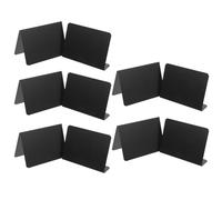 GAROZATION 10Pcs Matte Black Writable Acrylic Table Number Signs Dry Erase Boards Multi-Function Seating Stands for Wedding and Event Use