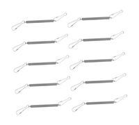 GAROZATION 10pcs Stainless Steel Spring Clip Fixing Hooks for Small Animal Cages Rabbit Hamster Water Dispenser Latches Portable Secure Attachment