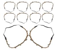 GAROZATION 10pcs Vine Headband Materials Artificial Leaves for DIY Flower Wreath Hair Natural Rattan Hair Hoop Craft Supplies for Women