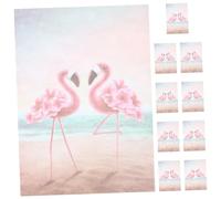 GAROZATION 10pcs Vintage Writing Paper Portable Stationery Letter Paper for Thank-you Notes Poems Invitations with Charming Retro Design for Family Friends