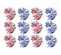 GAROZATION 12pcs Cheerleading Pom Poms for Sports Events and Cheering Competitions, Plastic Material with Tactile Stimulation and Team Spirit, Compact and Assorted Colour Pompoms for Dance