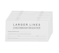 GAROZATION 12pcs Personal Checkbook Registers Larger Lines, Blank Check Transaction Recorder for Bank and Business Accounts, White Check Book Holder for Financial Recordkeeping