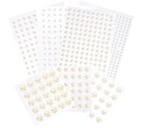 GAROZATION 14 Sheets of Multi-functional Abs Pearl Stickers for Nail and Eye Decoration, Self-adhesive Craft Stickers with No Marks When Peeling, Assorted Colour Decorative Pearls