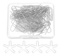 GAROZATION 150pcs Nichrome Ceramic Hanging Ring U Shaped Hanger Nickel-Chromium Wire Multi-use Stable and Firm Silver Craft Making Tool for Jewelry Making Beginners and Professional Craft