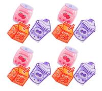 GAROZATION 15pcs Acrylic Compact File Clips in Assorted Colours, Lightweight Multi-use Paper Clips Creative Strawberry, Orange, Blueberry Shapes for Study and On-the-go Use