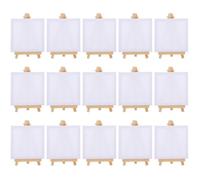 GAROZATION 15sets Wooden Canvas Frame Table Top Easel for Painting Display Mini Painting Boards for Boys and Girls Art Travel Artist Easels for Plein Air