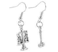 GAROZATION 1Pair Justice Earrings for Lawyers Elegant Gavel Scales Design Durable Dangle Jewelry Law Students Legal Professionals Statement Earrings for Any Occasion