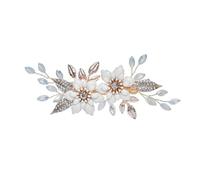 GAROZATION 1pc Bridal Hair Clip Zinc Alloy Flower Leaf Barrette Elegant Wedding Accessory for Bride
