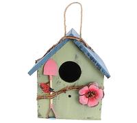 GAROZATION 1pc Handmade Wooden Bird House Charming Outdoor Nest for Birds Garden Porch Decoration Provides Shelter from Elements Unique Design