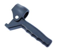 GAROZATION 1pc Professional Black Cane Handle Grip for Walking Stick Non-Slip Plastic Crutch Accessory with Ergonomic Groove Design for Comfortable and Secure Support