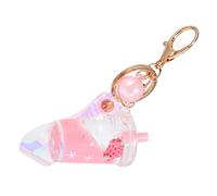 GAROZATION 1pc Quicksand Fruit Keychain Bag Pendant Creative Acrylic Keyring with Strawberry Pineapple Design Kawaii Accessory for Bags Phones