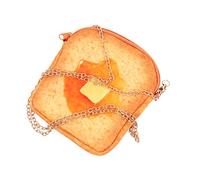 GAROZATION 1Pc Toast Shape Chain Shoulder Bag Crossbody Handbag for Women Cute Butter and Honey Design for Dating Camping and Daily Use Stylish Durable Chain Straps