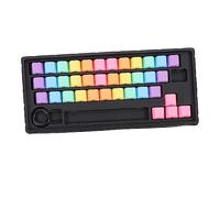 GAROZATION 1set Keycaps Kit Height Rainbow Cherry Keycaps Easy to Install Unique Keyboard for Custom Mechanical Keyboards