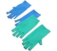 GAROZATION 2 Pairs Fingerless Half-finger Sewing Gloves, Reusable Quilting and Crochet Hand Protective Covers for Women, Lightweight Work Gloves for Precision Craft and Needlework