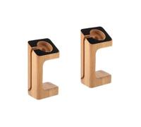 GAROZATION 2 pcs Bamboo Smart Watch Charging Stand Natural Wood Grain Durable Holder Compatible with Apple Watch Lightweight Artistic Display Bracket for Bedroom Study Home