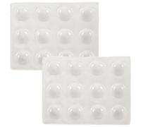 GAROZATION 2 Pcs Ceramic Spot Plate with 12 Holes for Chemistry Laboratory and Class, Porcelain Reaction Plate for Chemical Testing, Simple Structure and Practical Design for Scientific