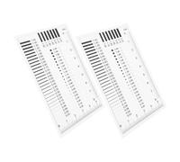 GAROZATION 2 Pcs Crack Width Gauge Measurement Card Spot Inspection Ruler Plastic Versatile Application Efficiency Boost for Quality Control in Manufacturing 3.97x2.28x0.08in