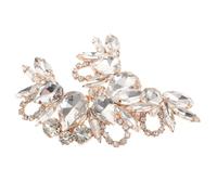 GAROZATION 2 Pcs Golden Rhinestone High Heel Shoe Clips Made of Zinc Alloy, Versatile Use for Flats and Sandals, Add Glamour with Minimalist Design, for Party and Formal Weddings Accessories
