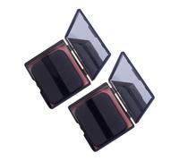 GAROZATION 2 Sets Face Oil Blotting Paper with Mirror and Puff Oil Absorbing Sheets for Face Controls Shine and Prevents Makeup Smudging for On-the-go Use