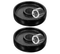 GAROZATION 2 Ton Floor Jack Wheels Replacement 2Pcs Heavy Duty Front Jack Wheels with Bearing for Hydraulic Trolley Repair Accessories