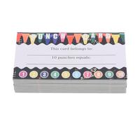 GAROZATION 200pcs Assorted Colour Punch Cards Student Reward Cards with Versatile Punch Design and Blank Back for Classroom Rewards and Business Loyalty Programs