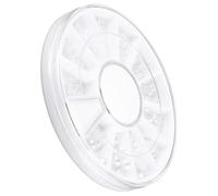 GAROZATION 200pcs Box White Flat Back Pearls Nail Decoration Pearl Cabochons 2mm and 3mm Resin Half for Body Art Decoration and Jewelry Making Design