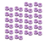 GAROZATION 200pcs Purple Lash Glue Cups Dual Eyelash Extension Tray Professional Volume Control Tool with Prolonged Glue for Studio and Mobile Use