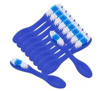 GAROZATION 20pcs Blue Secure Soft Bristle Toothbrushes with Short Thumbprint Handles for Prison and Psychiatric Use, Individually Packaged Portable Teeth Cleaning Brushes for Safety