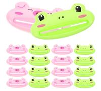 GAROZATION 20pcs Cartoon Animal Toothpaste Squeezer Tool Set, Household Toothpaste Dispenser with Labour-Saving Design and Compact Lightweight Pp Material for Bathroom Use