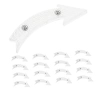 GAROZATION 20pcs Compact White Bike Reflectors for Wheels Replaceable Reflective Safety Signs for Mountain Bicycles Easy to Install Warning Markers for Night Riding
