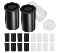 GAROZATION 20pcs Film Canisters Storage Containers for Camera Film PE Organizer Boxes in Black and White Multi-purpose Small Item Storage for Photography Accessories and Collectibles