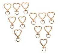GAROZATION 20pcs Heart-Shaped Swivel Snap Hooks with Spring Clip Quick-Release Mechanism Zinc Alloy Keychain Clasps for DIY Crafting Bags Purses and Handbags Accessories