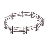 GAROZATION 20pcs Miniature Plastic Farm Fence PVC Garden Decoration for Animal Models DIY Creative Play Accessories
