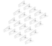 GAROZATION 20pcs Plastic Spring Clips for Id Cards with Self-Adhesive Backing, Not Easy to Break, Creative Simple Design Clips Suitable for Trade Shows and Office Use
