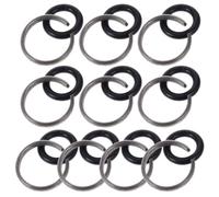 GAROZATION 24 Sets Professional Impact Wrench Retaining Ring Clip Set with O-Ring for Cordless and Pneumatic Wrenches, Iron and Rubber Material for Automotive Repair and Random Color