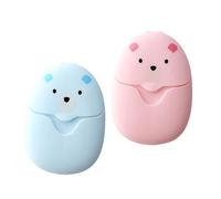 GAROZATION 2Boxes Portable Disposable Scented Soap with PP Storage Box Mini Pocket Hand Washing Travel Soaps for Camping Hiking Outdoor Activities Safe Ingredients Convenient and Lightweight
