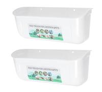GAROZATION 2pcs Automatic Feeder Chick Feeder Livestock Feeding Manger Pig Supply Anti-drop Food Trough Chicken Supplies for Your Chickens Chicken Feeder Heavy Duty Pig Feeder Feeding Tray