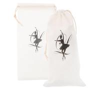GAROZATION 2pcs Ballet Shoe Bags Drawstring Storage Pouches for Dancers, Cloth Material, Practical Design, for Dance Classes and Travel