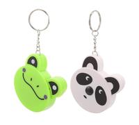 GAROZATION 2pcs Cartoon Animal Tape Measure Pendant with Automatic Retractable Tape and Comfortable Grip, Abs Material Portable Keychain for Home and Occasion Use