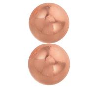 GAROZATION 2pcs Copper Bird Bath Balls 2CM Solid Brass Spherical Purification Spheres for Outdoor Garden Pond Cleaning and Water Feature Maintenance