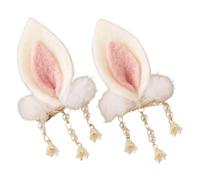 GAROZATION 2pcs Cute Hair Accessories for Girls Rabbit Ear Hair Clips Braided Hairpin for Women